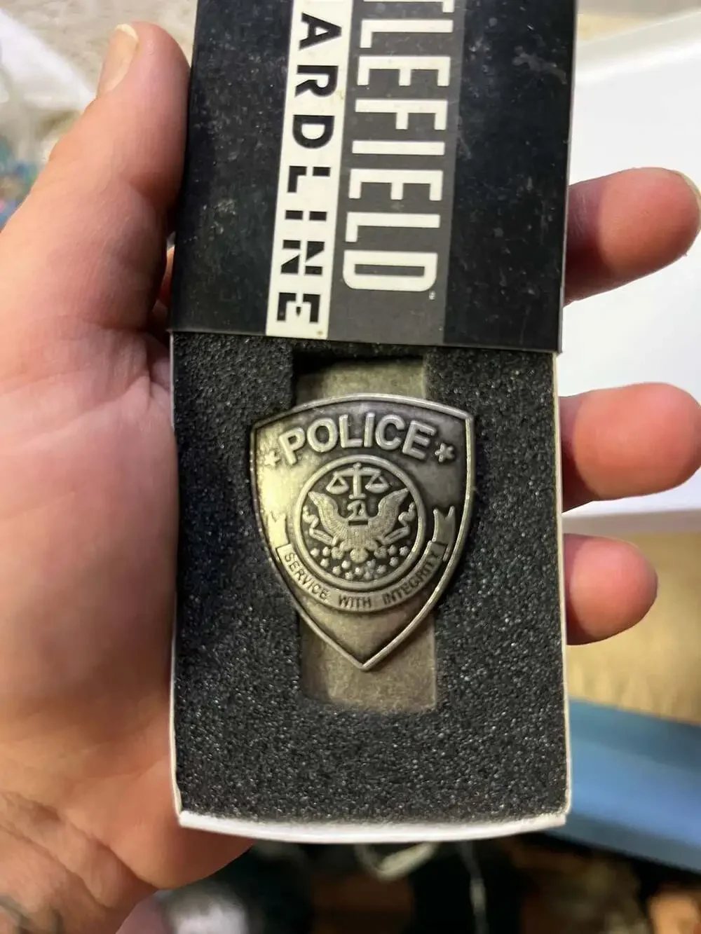 Battlefield Hardline Police Badge Promotional Pewter Money Clip